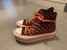Converse Sneaker (high) Plateau, Gr. links: 36, rechts: 37, Bordeaux+Kupfer/ NEU