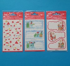 Stickerset 3x Sticker Etiketten Vintage 90er  bsb Weihnachten Weihnachtssticker