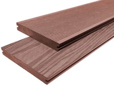 WPC Terrassendielen Massiv Handmuster Muster 20mm x 15cm redwood braun Premium