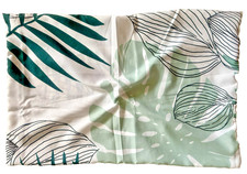 ☆Mikrofaser☆KISSENBEZUG☆ca.40x60cm☆Grün/Weiß☆Palmenblätter☆