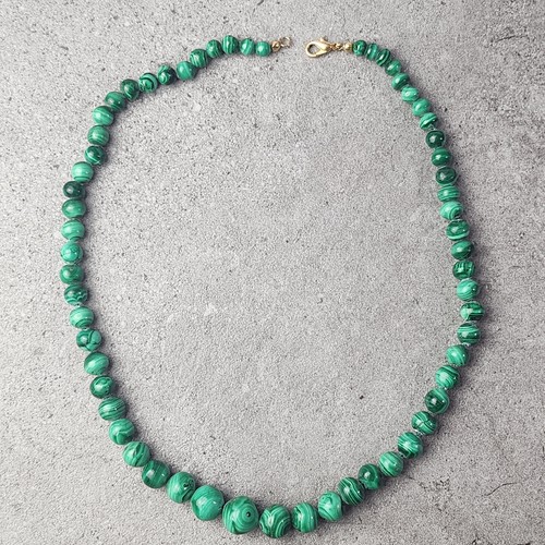 Malachit halskette vintage - malachit, –