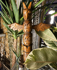 Totempfahl Statue Marterpfahl Höhe  50 cm Totem Pole Wood Deco Little Big Horn