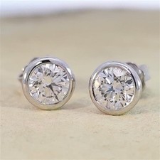 Brillant Diamant Ohrstecker 750/- Weißgold 18 Karat Gold 1,02 Karat G/VS