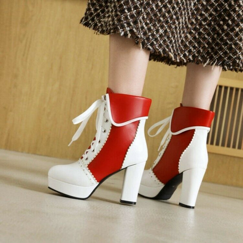 Damen blockabsatz high heels - high,