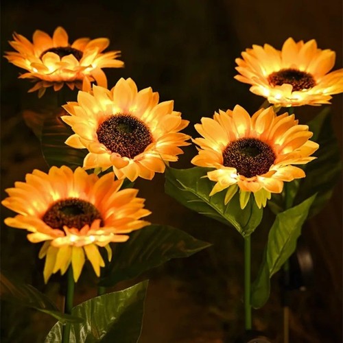 3er solarleuchte sonnenblume - 3er,