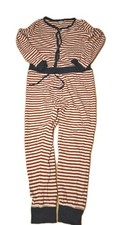Einteiliger Schlafanzug Rot Weiß gestreift Größe S