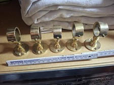 Gardinenstangen Halterung Ringe 5 STK MESSING 1970 