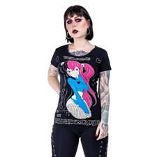 Cupcake Cult T-Shirt Damen Nightmare T schwarz Anime, Gothic 100% Baumwolle S