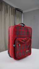 Hase Felix Koffer Rollkoffer Kinderkoffer Reisekoffer rot schwarz kariert