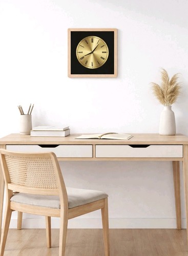 Analog holz wanduhr quadrat - wanduhr,