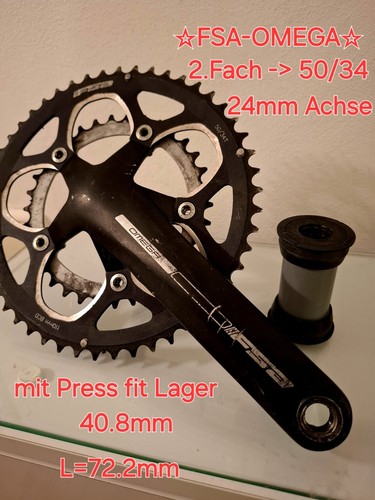 Fsa omega kurbel 34 - 50/34, 24mm