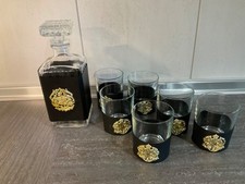 Whisky Set Glaskaraffe plus 6 Gläser Andenken aus Montreal Kanada