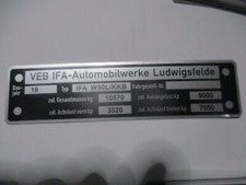 Nameplate ID Plate Sign IFA