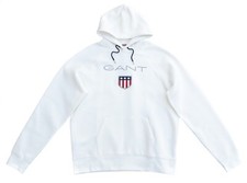 GANT - SHIELD HOODIE SWEATSHIRT KAPUZE - Weiß EGGSHELL - Größe 3XL - NEU