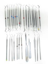 30x Dental Instrumente: Scaler Sonden Küretten Spatel Hohlmeißel ua Ash Lustra