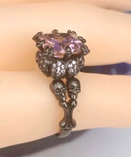 Skull Ring Schwarz Pink Krone