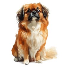 6x stickers Pekingese car