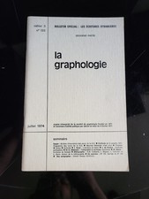 Verkaufe Sonderbulletin La Graphologie Nr. 135 Juli 1974