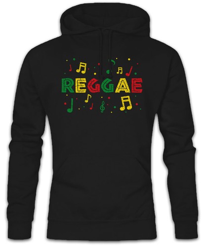 Rasta reggae notes hoodie - rasta,