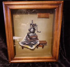 Miniatur Wandbild Diorama Küche Wandeko Tisch mit Kaffeemühle