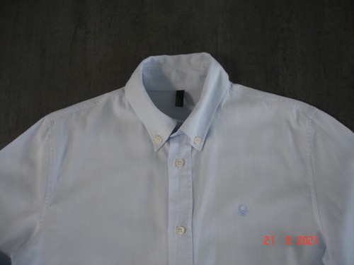 Benetton hemd hell blau - hemd, zu