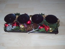 Metall Advents Kerzenhalter schwarz- 30 cm - Weihnachten