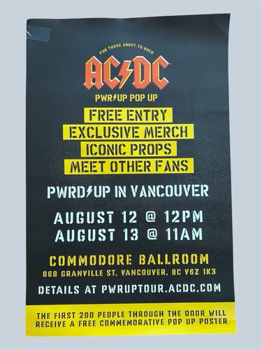Poster pop up store - ac/dc,