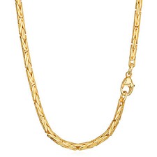 Halskette 45-60cm Königskette rund 925 Silber vergoldet 3mm breit Collier