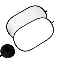 Set Reflektor 2 in 1 Faltreflektor Weiß - Silber 150 x 200 cm