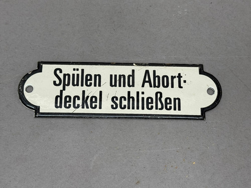 Seltenes altes emailschild - seltenes,