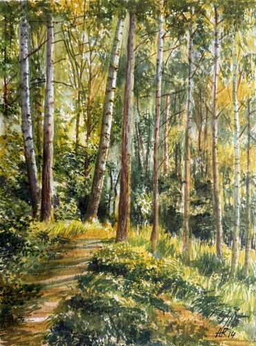 Aquarellbild original 32x24 - aquarellbild,
