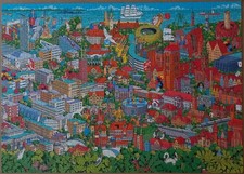 Puzzle,  1000 Teile, Jan Rutka " Dreistadt"