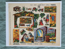 Ausschneidebogen Bastelbogen Weihnachtskrippe Krippe  J.F. Schreiber