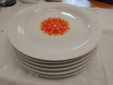 70er Jahre thomas pinwheel orange teller porzellan vintage