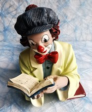 Gilde Clowns "Leseratte I" Nr. 35752, erste Partyfigur 1998, L 26 cm, TOP! o OVP