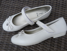S.Oliver Ballerina Mädchenschuhe Gr. 37 weiß Klettverschluss -nur 1 x anprobiert
