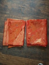 2 Stück Vorhänge Gardinen Schal 1,40 X 2,10 m orange