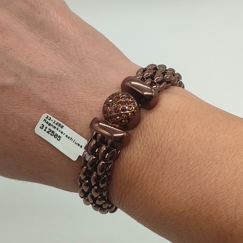 Armband edelstahl braun damen - braun,