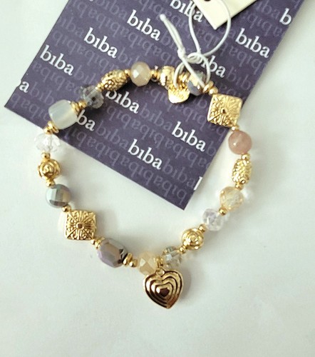 Biba kristall armband beige - kristall,