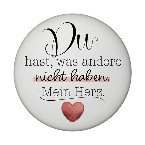 Herz magnet rund - rund, mit