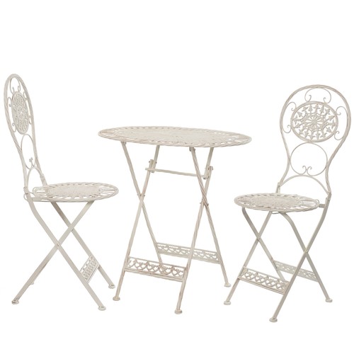 Bistro set antik weiß - bistro-set,
