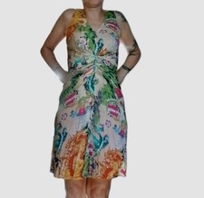 Sommerkleid,Jersey, Old-school Tattoo Motive, Festival, Gr.S,Tolle Raffung vorne