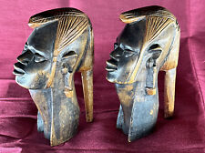 Figuren Paar Gesichter Afrikanisch 2 Menschen Gesicht 17cm