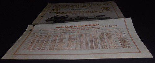 Werkzeug prospekt alt drehbank - alt,