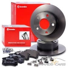BREMBO COATED BREMSSCHEIBEN Ø245 VOLL+ BELÄGE HINTEN FÜR VW PASSAT 3B BJ 00-05