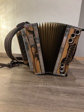 Steirische Diatonische Quetschn Harmonika Ziach "Marke EID" 4-reihig GCFB