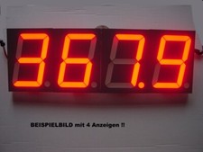 XXL 7-Segmentanzeige ROT 100 mm für 8V-14V= jedes Segment einzeln schaltbar !!!!