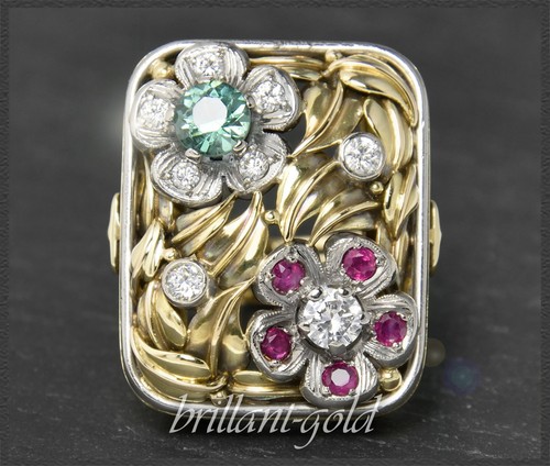 Vintage gemüse blumen ring - gemüse,