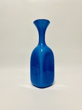 Wunderschöne Blaue Opaline Murano: Venini/Carlo Moretti Vase 35 Cm Hoch