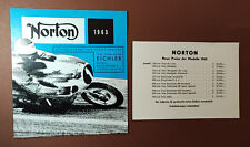 Prospekt Norton Twins Standard De-Luxe Manx Motorrad  1963